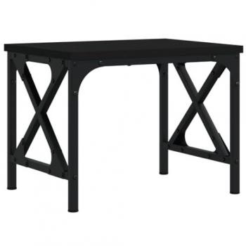 Soporte de impresora de madera ingeniería negro 40x30x31 cm