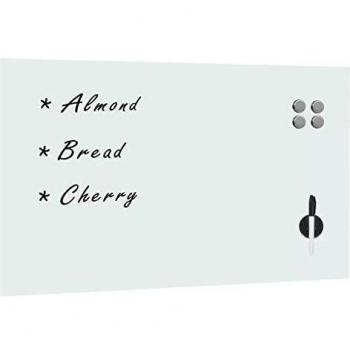 vidaXL Wall Mounted Magnetic Whiteboard Glass 100x60 cm