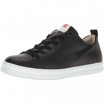 Camper Men's Low-Top Calfskin Leather Sneakers - Black and White, Size 41