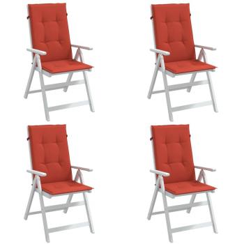 Cojines para silla Respaldo Alto 4 Mélange 120x50x4 Tela Roja