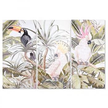 Cuadro Tropical DKD Home Decor 90 x 3 x 190 cm (Paquete de 3 Unidades)