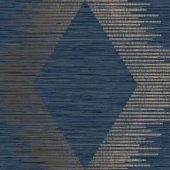Serenity Geo Navy & Copper Removable Non-Woven Wallpaper - 10m x 52cm
