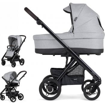Carrito Trio Bebecar Prow Compact con chasis negro.
