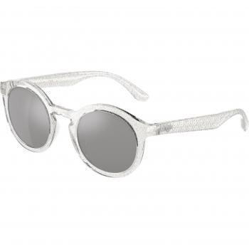 Dolce & Gabbana Kids DX6002 31086G Injected Transparent Grey Mirrored Panthos Sunglasses