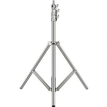 Neewer – Soporte para luz de Acero Inoxidable, 220 cm, Plegable y portátil, Muy Resistente para Softbox de Estudio, Monolight y Otros Equipos de fotografía