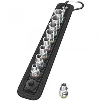 Wera 05003883001 Belt 4 Zyklop Socket Set 1/4 Inch Drive 9 Pieces