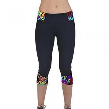 Vovotrade De cintura alta Sport pantalones yoga de la aptitud Impreso Stretch Leggings recortada