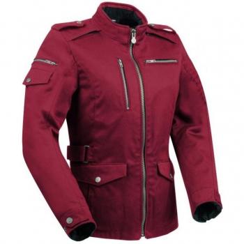 Chaqueta de Moto para Mujer Segura Leyton Borgoña Textil Rojo 38