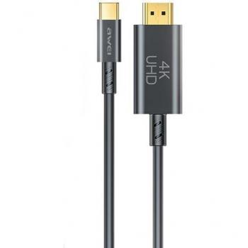 Cable Awei CL-212T USB-C a HDMI 4K 30Hz Negro (1.80 m)