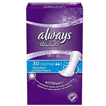 Always Dailies - Protegeslip normal, 3 paquetes de 30 unidades