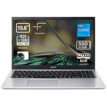 Ordenador Portátil Acer Aspire 3 - 15.6” Full HD, Intel Core i5-1135G7, 8GB RAM, 512GB SSD, Gráficos Intel Iris Xe, Sin Sistema Operativo, Color