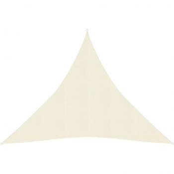 vidaXL Toldo de vela HDPE color crema 160 g/m² 4,5x4,5x4,5 m