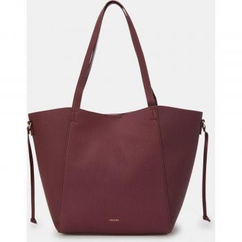 Shopper mediano liso burdeos con logo Tintoretto
