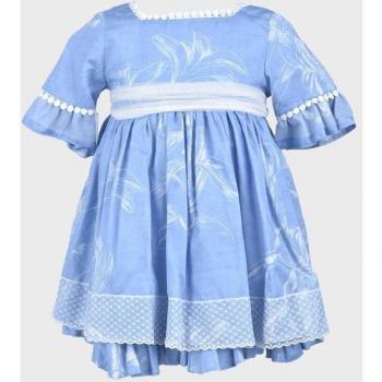 Camiseta de bebé niña azul de algodón La Ormiga 1090020905