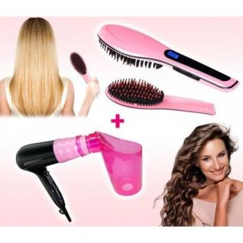 Set de Peine Iónico y Difusor para Ondular el Pelo
