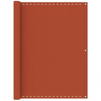 Toldo para balcón HDPE 120x400 cm color naranja