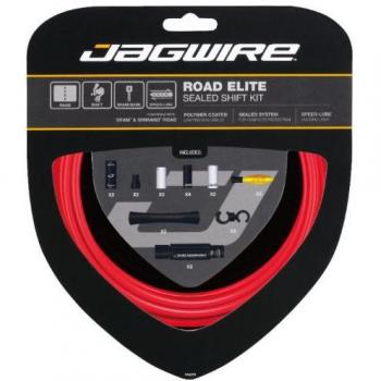Jagwire Road Elite - Funda impermeable para cable de cambio, color rojo