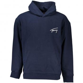 Eco-Friendly Tommy Jeans Signature Blue Hooded Sweatshirt - Size S