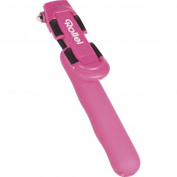 Rollei Stick 4 Me - Palo para selfie, hasta 80 cm extendible, Bluetooth, color rosa
