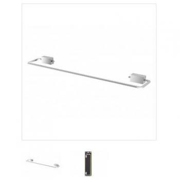 Toallero de Pared 55 cm Acero Cromado Velvet con Fijación Adhesiva y Tornillos