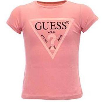 Guess? Camiseta MC Glitterata para niña, 6 años