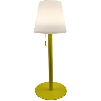 Lámpara LED recargable Lindby Azalea amarillo de aluminio con altura regulable CCT