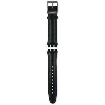 Bracelet montre Swatch Get In The Game Cuir Noir