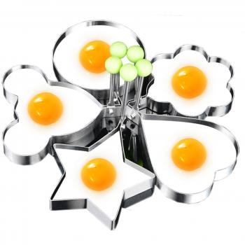 Ndier Acero Inoxidable Anillo de huevo pancake Mold, redondo anillos de huevos molde