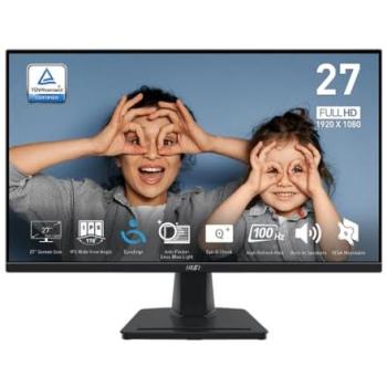 MSI PRO MP275 27 Full HD 100Hz IPS Monitor with Free Sync, HDMI, VGA, VESA Mount, Tilt, and Built-in Speakers
