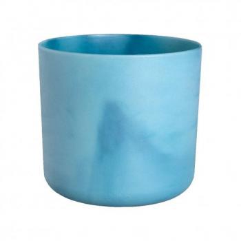 Macetero redondo reciclado Ocean 18cm azul atlántico