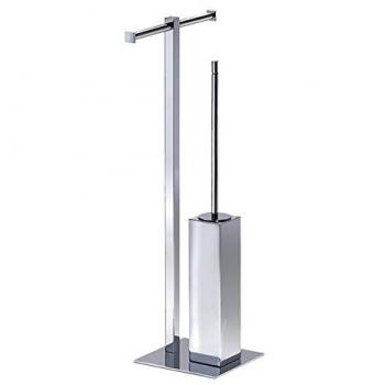 Pomdor - Escobillero/portapapel suelo cromo metric
