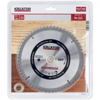 Disco de Sierra Circular para Madera Varo 216mm 60 dientes, compatible con herramientas eléctricas de corte preciso