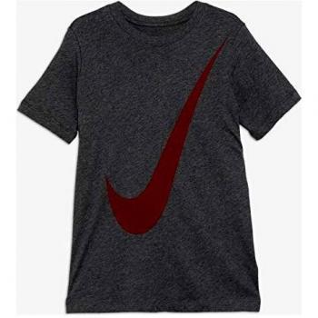 Nike B NSW tee AV 1 Camiseta, Niños, Charcoal Heathr/University Red, XL