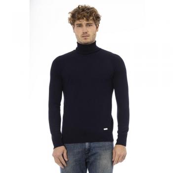 Baldinini Trend Blue Wool Sweater - IT54 | XXL
