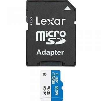 Tarjeta MicroSDHC 64GB 300x Clase 10 con Adaptador