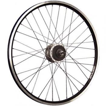 Rueda trasera de bicicleta de 26 pulgadas ZAC2000 con Shimano Nexus Inter-8 en color negro.