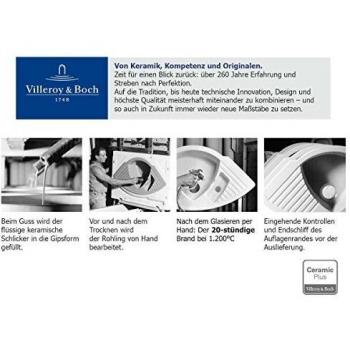 Fregadero Villeroy & Boch Subway 60 S Cerámico Blanco Nieve 60 x 51 cm con Desagüe Automático y Excentrador