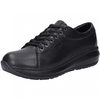 Joya Athena Women's Casual and Sports Sneakers - Authentic Full Grain Velour Leather - Black
