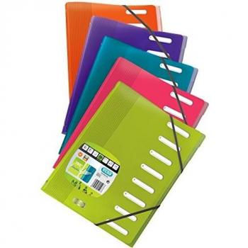 Carpeta de Organización ELBA School Life, 8 Compartimentos, A4, Polipropileno, 12 Unidades