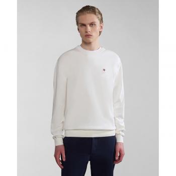 Jersey de hombre Napapijri Decatur 5 blanco con cuello redondo