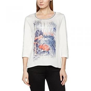 GERRY WEBER Preppy Chic, Camiseta de Manga Larga para Mujer, Multicolor