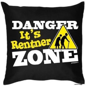 Cojín de los Pensionistas FUN: Danger it 's Zona Transparente, Negro, El mejor regalo para' s próxima los Pensionistas de cafetería