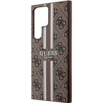 Custodia Híbrida Guess 4G Raya Impresa para Samsung Galaxy S23 Ultra 5G - Marrón