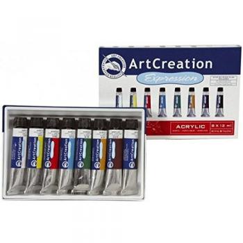 Pintura Acrílica ArtCreation Royal Talens, 12 ml, Set de 8 Colores