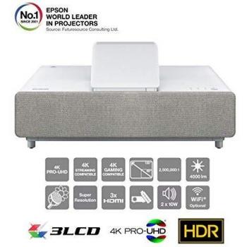 Epson Proyector láser Eh 4K Pro-UHD de Ultra Corta Distancia