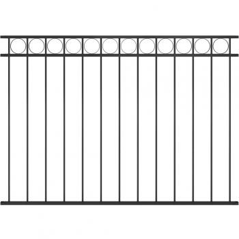 vidaXL Fence Panel Steel 1.7x1.2 m Black