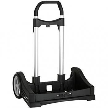 Safta Carro EVOLUTION Para Mochilas Escolares, Plegable, Ligero y Resistente, 400x280x850mm, Negro