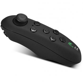 Wireless Bluetooth 360 Controller / Remote Control / Gamepad for VR Gear, Smartphones, Tablets Mouse, Ebook, and Virtual Reality Apps | Version 2017 [Battery Operation | Android | Black]
