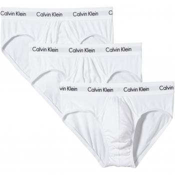 Calvin Klein Men's 3-Pack White Cotton Stretch Hip Briefs - Size: Small