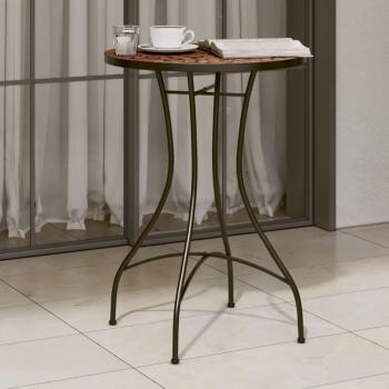 Mesa de bistro de mosaico de terracota Ø 50x70 cm en cerámica naranja